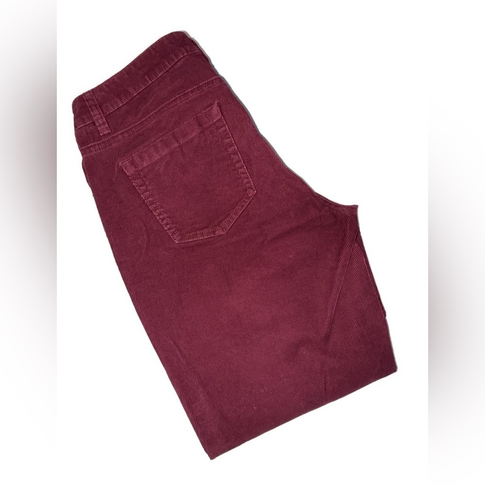 Garnet Hill Maroon Burgundy Corduroy Pants Organic Cotton 10 Petite - Picture 5 of 14